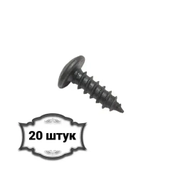 Саморез для автомобилей ВАЗ (OEM: 21140-5325388-008). Черный. 5х16 мм. Крепеж для автомобилей. (Упаковка20шт)