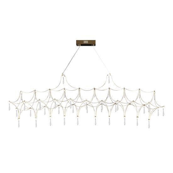 SL6603.203.23 Светильник подвесной ST-Luce Золотистый/Прозрачный LED 1*23W 4000K GRAVETTA