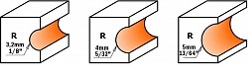 Фреза СМТ для боковых полукруглых пазов Z2 S=6 D=22,7 R=5 762.050.11