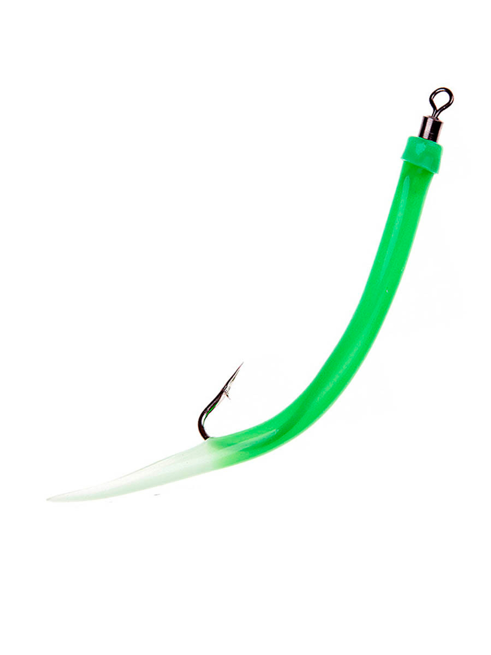 Крючок HIGASHI оснащенный кембриком Gummi Makk #4/0 (set-3pcs) #04 Green; 3 шт