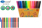 Фломастеры 18цв. "Капибара" цветной корпус (Basir)