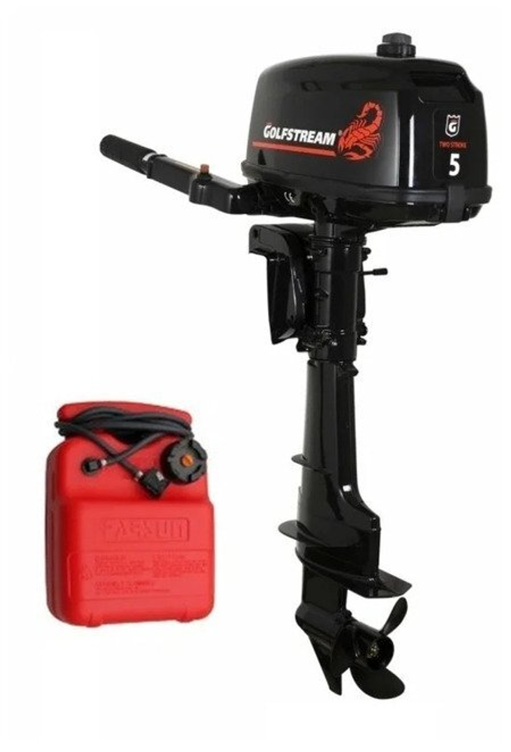 Мотор лодочный GOLFSTREAM T5NBMS 2т с баком 9л
