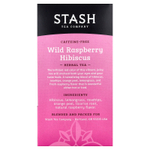 Stash Tea, травяной чай, дикая малина и гибискус, без кофеина, 20 чайных пакетиков, 38 г (1,3 унции)