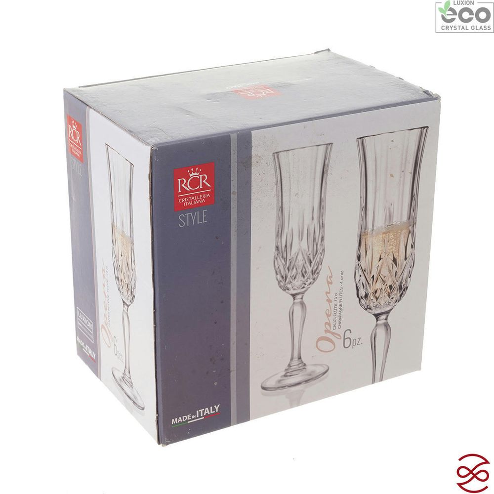 Набор фужеров для шампанского RCR Opera 130мл (6 шт)