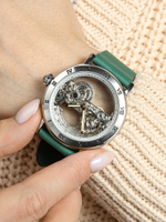 Часы скелетоны женские механические Power Green YOURTIME