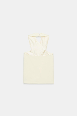 ZARA ТОП-ЖИЛЕТ НА ЗАПАХЕ, ЭКРЮ
