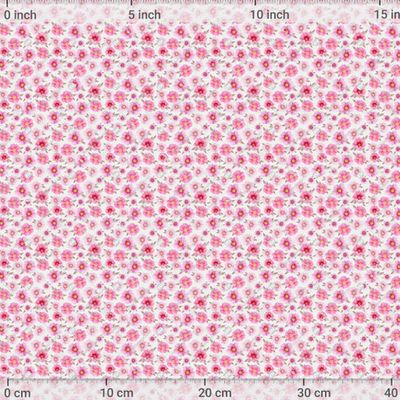 Нежный паттерн с розовыми цветами примулы, акварель by wladimkea 1200 DPI