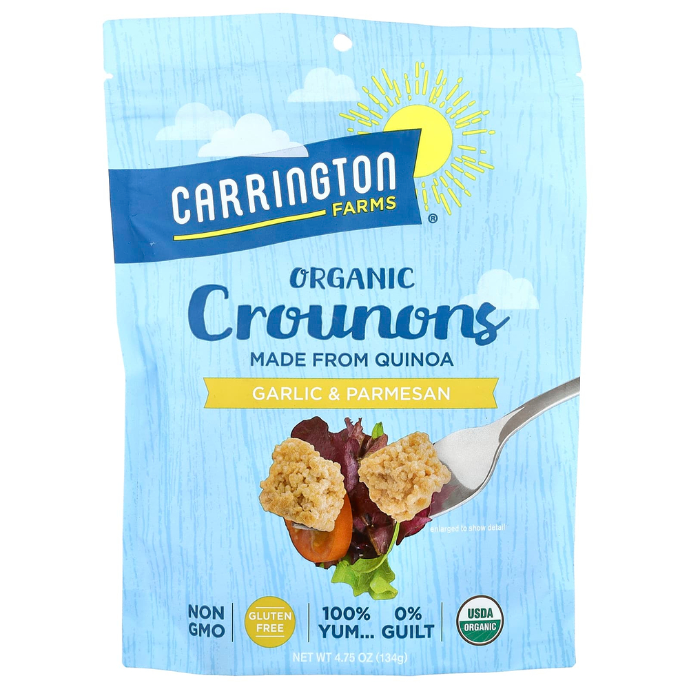 Carrington Farms, Organic Crounons, чеснок и пармезан, 134 г (4,75 унции)