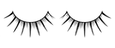 Короткие черные ресницы с отдельными длинными ресничками Deluxe (Цвет: черный)