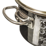 Кастрюля сталь, эмал, 2 л, с крыш, Vitross, Iseberg, 8SD165S, мокр асф, индукц