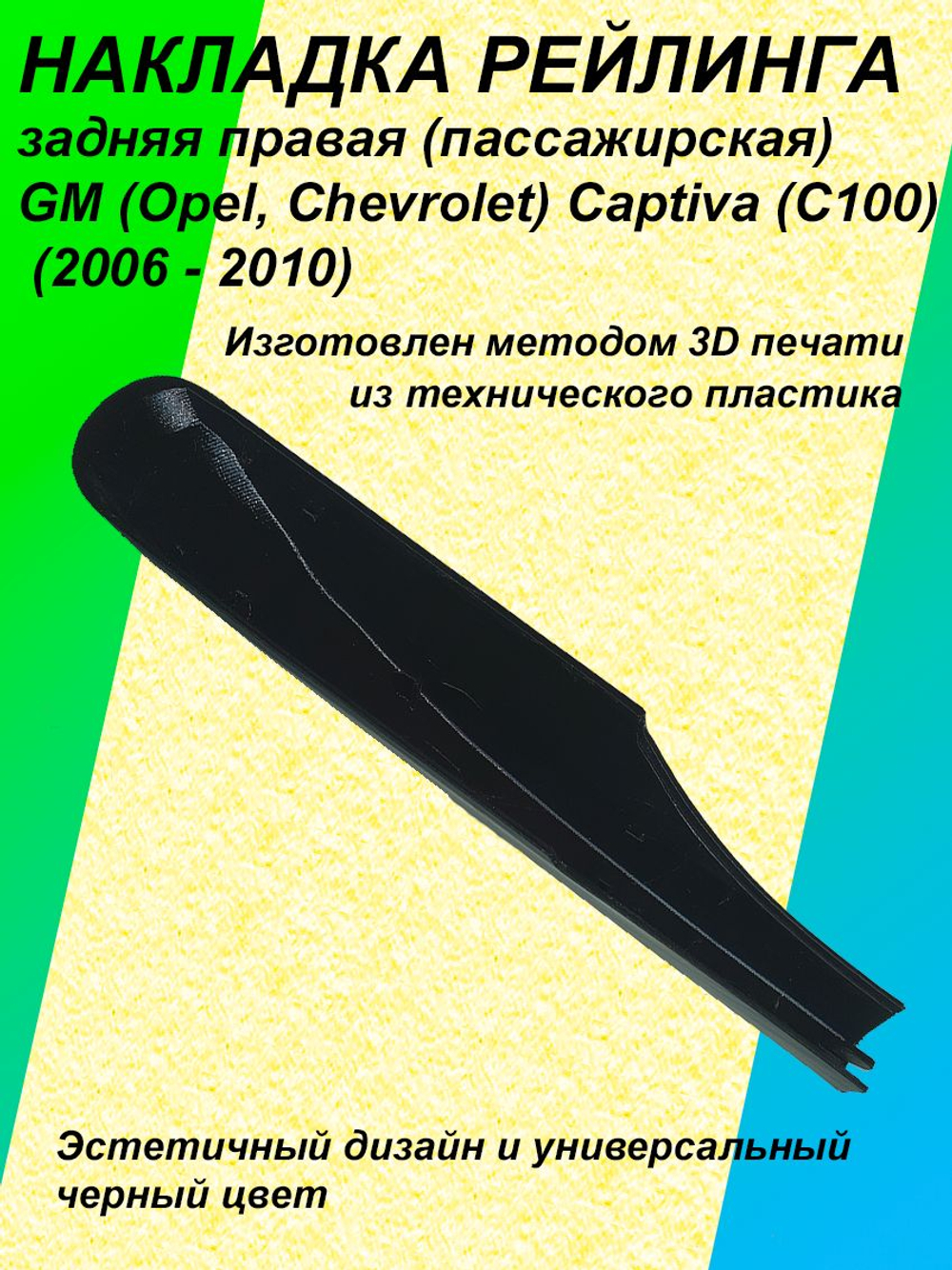 Накладка рейлинга задняя правая (пассажирская) GM (Opel, Chevrolet) Captiva (C100) (2006 - 2010) 96439694