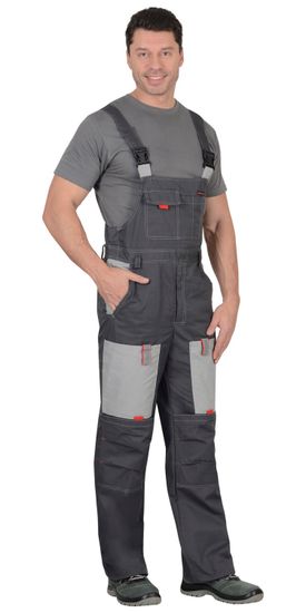 Костюм "Сириус-Фаворит" полукомбинезон (серый/с.серый/красный)