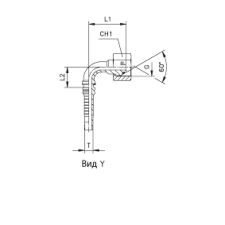 Фитинг DN 25 BSP (Г) 1.1/4 (90) Interlock
