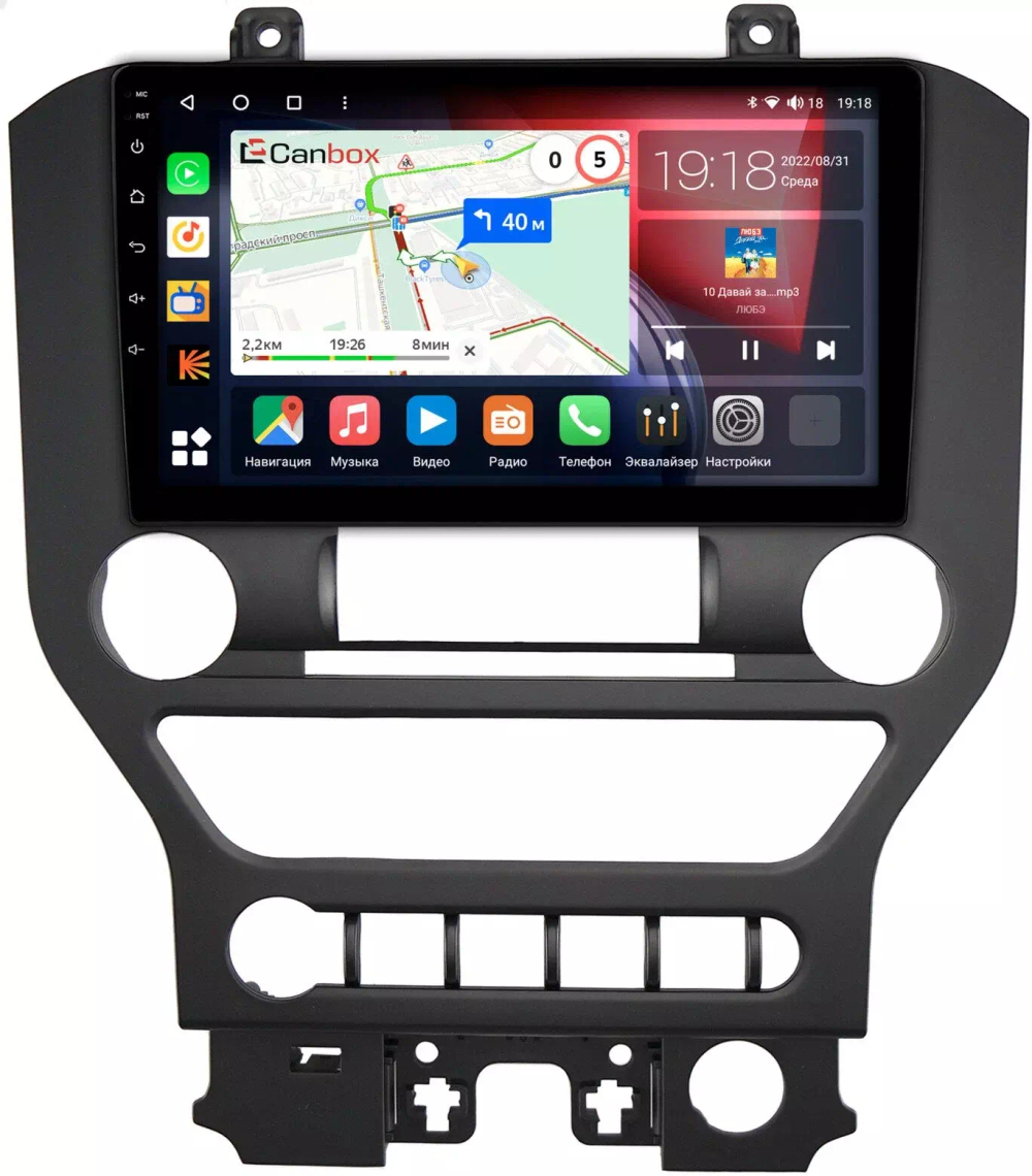 Магнитола для Ford Mustang 6 2014-2022 S550 - Canbox 9-662 Qled, Android 10, ТОП процессор, SIM-слот