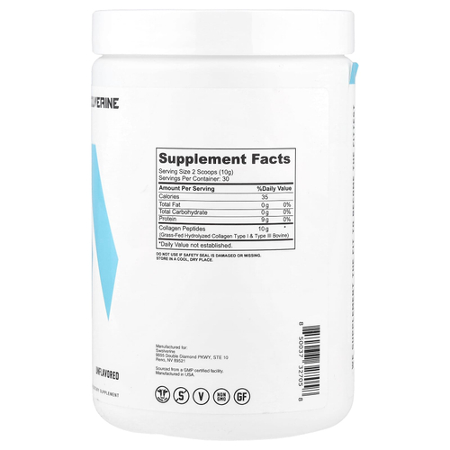 Swolverine, коллаген, без добавок, 300 г (10,58 унции)