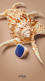 Кольцо Nature Bijoux, Pacifique, из перламутра, с лазуритом, NB26.1-19-25997 (синий, 18)