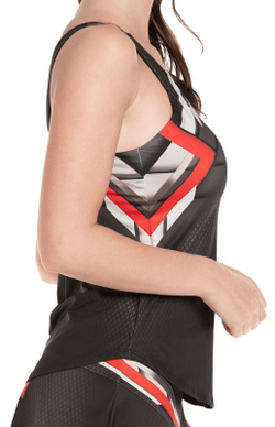 Женский топ теннисный Lucky in Love Tech It Out Tank w/Bra - charcoal