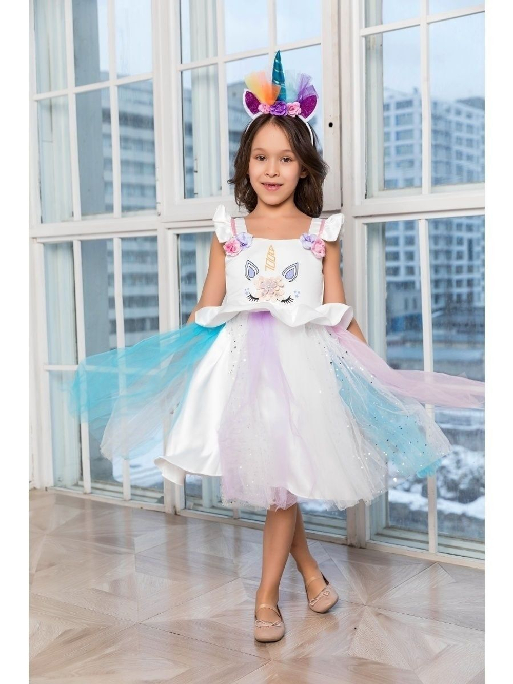 Пышное нарядное платье Единорога