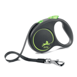 Flexi рулетка Black Design S (до 15 кг) 5 м лента черный/зеленый