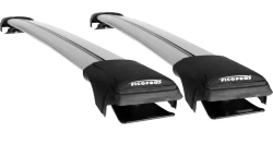 Багажник FICO на рейлинги для Nissan Qashqai+2/NJ10 2008-2013, серебро, R55-S
