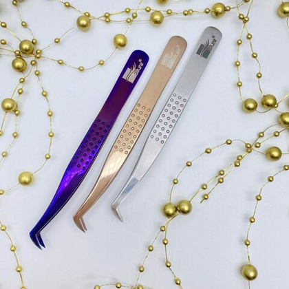 Пинцет Изогнутый Сапожок (чехол в комплекте) стальной матовый Ollure