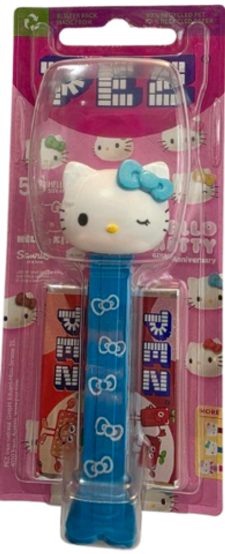 Игрушка-дозатор Hello Kitty для конфет Pez (с синим бантиком)