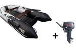 Ривьера-3600 НДНД Компакт серый-черный + KAMISU T 9.9 BMS (комплект лодка + мотор)