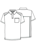 Поло медицинское мужское Cherokee WW615 с отложным воротником, синий, XL