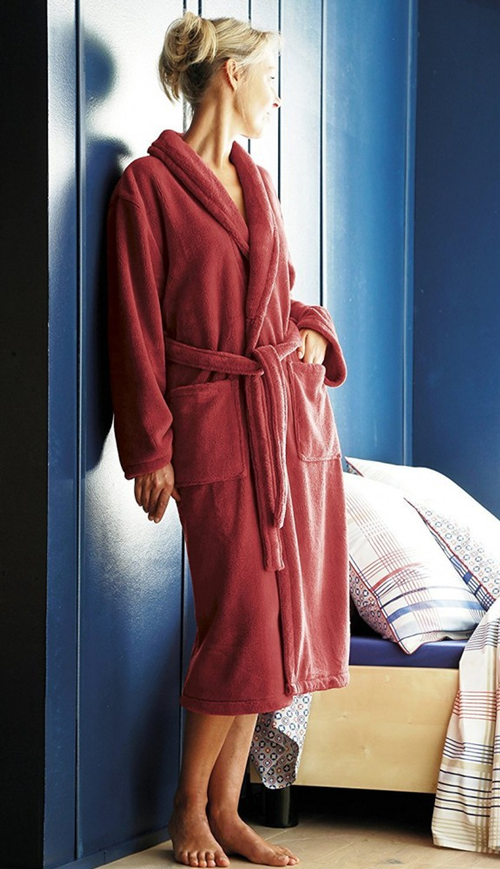 Халат Blanc des Vosges Athena Piment бордовый