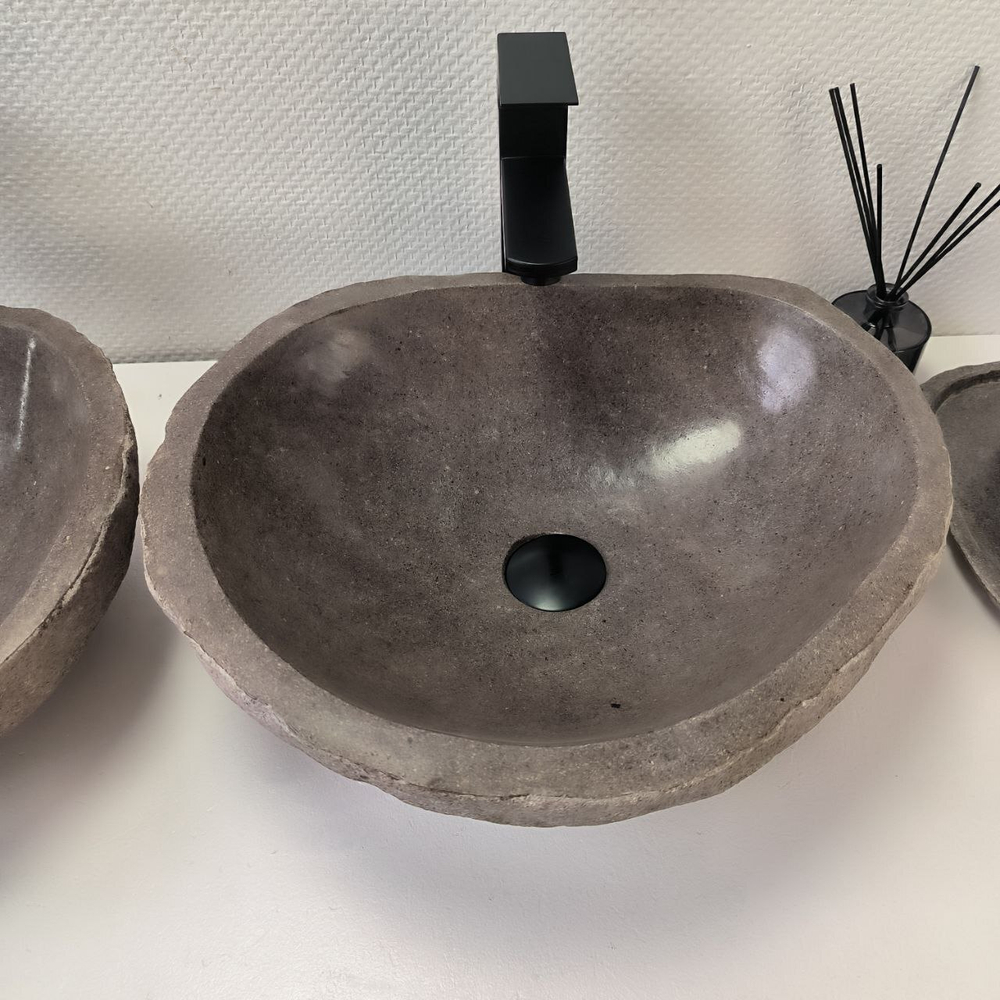 Раковина из речного камня ПАРА! RS-63827 46*39*15 2шт 0126