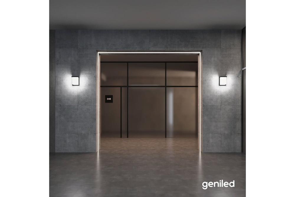 Светильник LED уличный Geniled Sova 127x95x356 18/20/22Вт 3000К/4000К/5000К IP66 с регулировкой цветовой температуры и датчиком движения