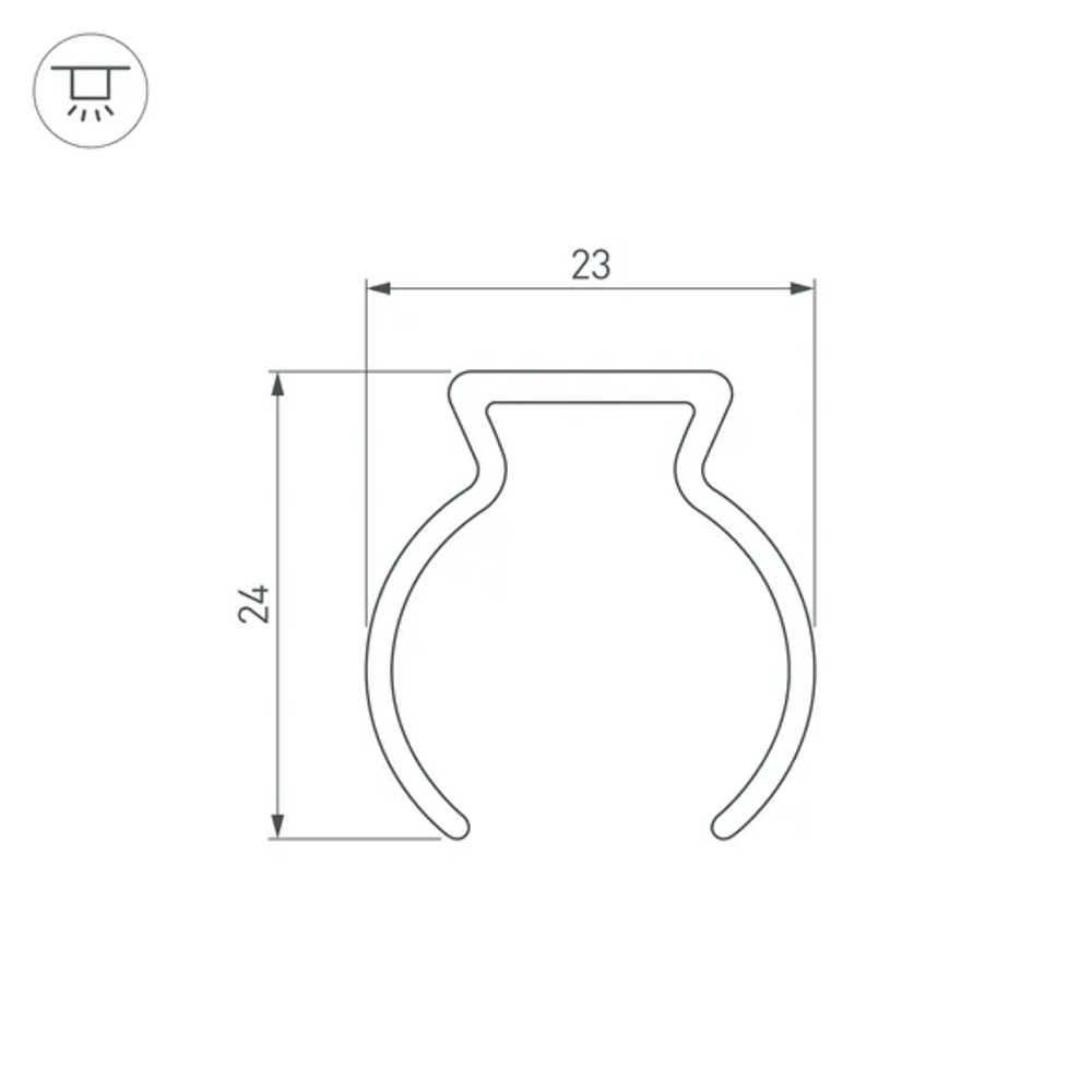 Профиль WPH-FLEX-D22-360deg-1000 (Arlight, Пластик) 053423