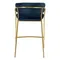 Полубарный стул Turin синий велюр с золотыми ножками