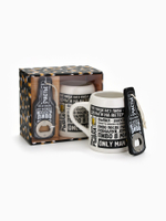 Подарочный набор «Настоящий мужик»: открывашка, кружка пивная 600 мл, 18+