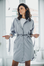 Халат женский м182 toray стретч серый29