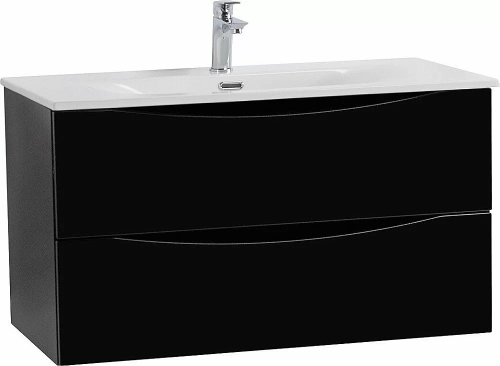 Тумба с раковиной BelBagno MARINO-CER-N-900-2C-SO-NL-P Nero Lucido