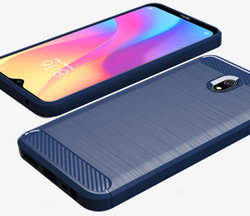 Чехол для Xiaomi Redmi 8A цвет Blue (синий), серия Carbon от Caseport