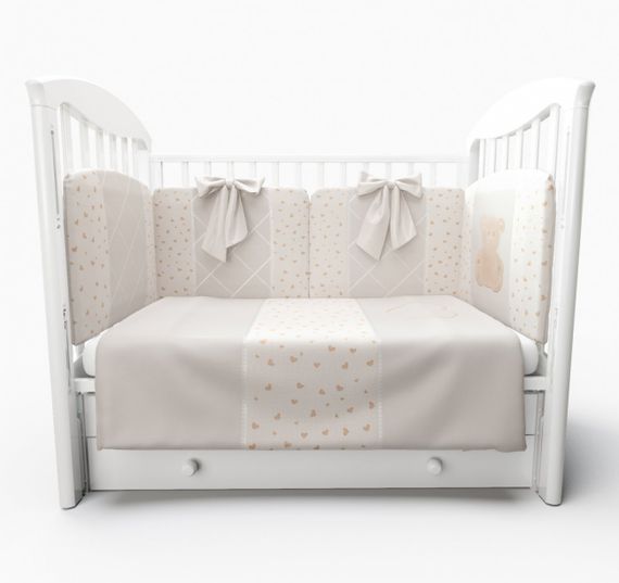 Набор в кровать для новорожденных Lollycottons Marsel, Кремовый