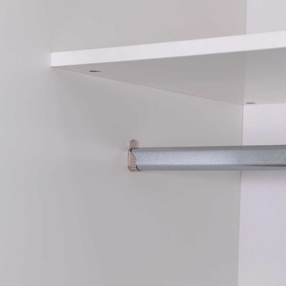 Шкаф купе для одежды с зеркалом белый Муро с раздвижной системой Hettich TopLine L