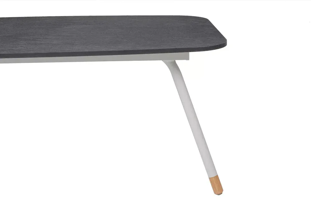 "Верона" журнальный стол из HPL 120х65, H40, каркас светло-серый (RA L7035) муар, цвет столешницы "серый гранит"