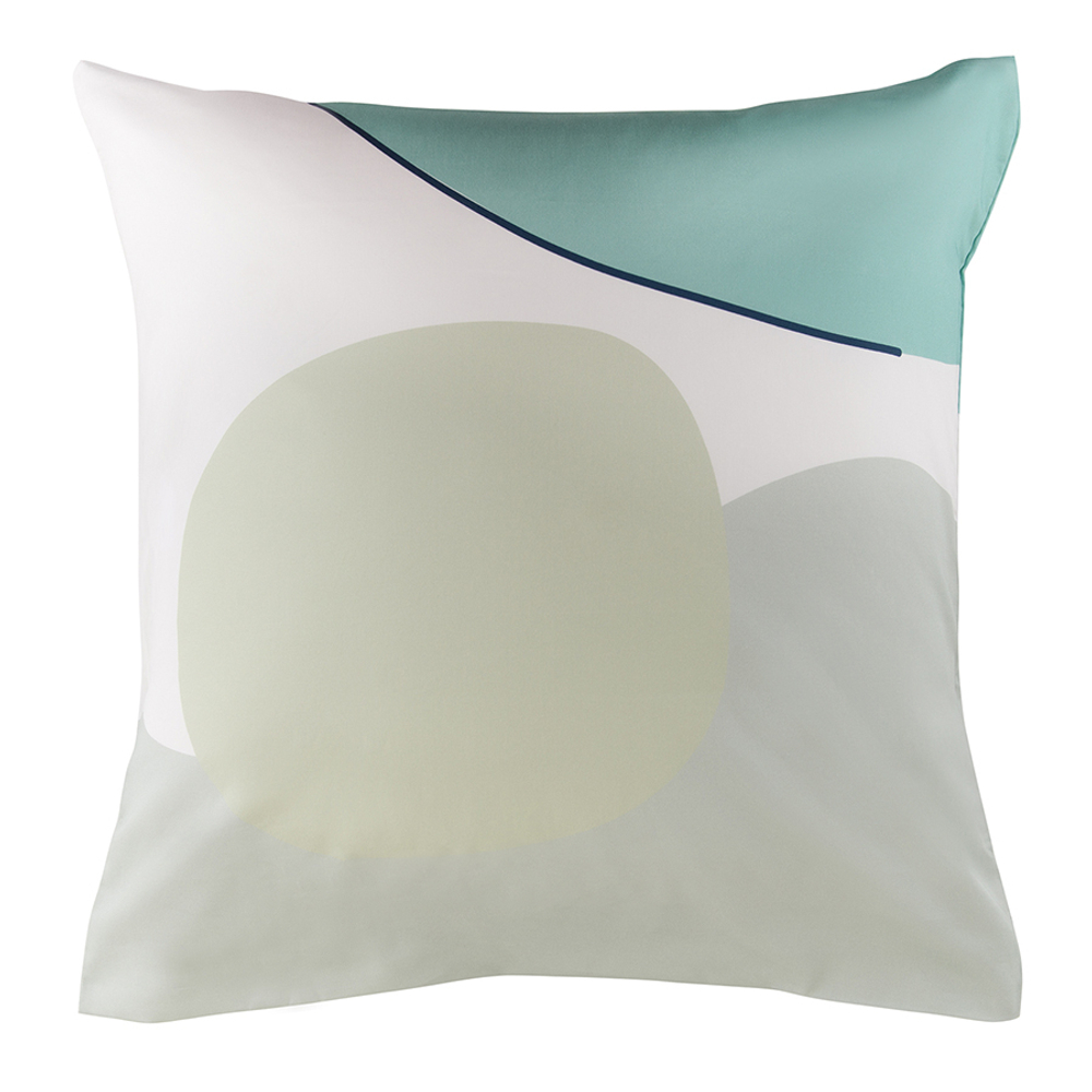 Набор из двух наволочек из сатина  мятного цвета с авторским принтом из коллекции freak fruit, 70х70 см