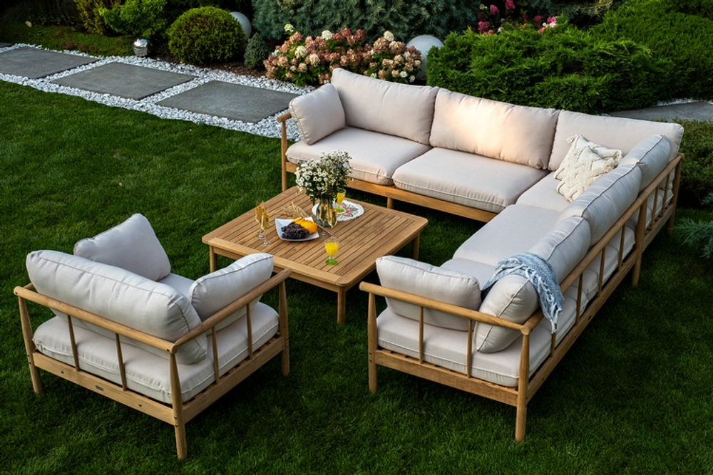 Лаунж зона из тика Joygarden БУНГАЛО L, бежевый