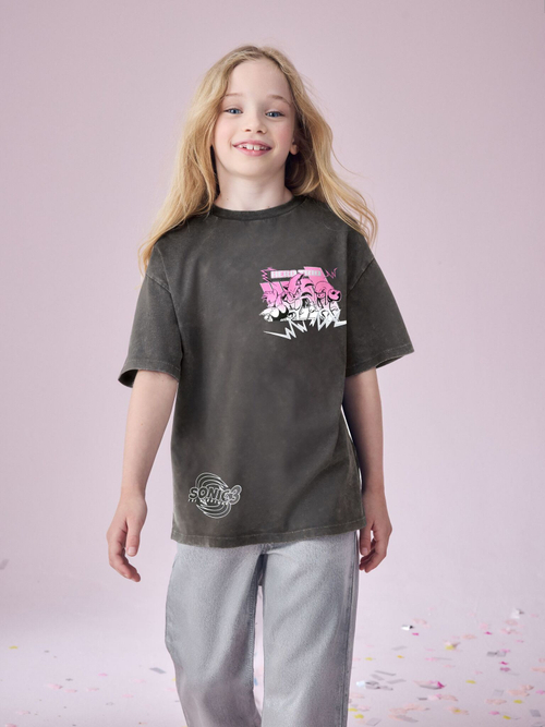 Футболка для девочки Next AW1-765, Темно-серый