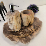 Набор из окаменелого дерева 3 предм Fossil Set NF-62865 поднос 30см*40см