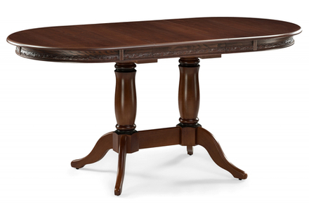 Стол деревянный Woodville Кантри 120 орех с коричневой патиной