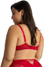 Красный бюстгальтер с шитыми чашками Grace (Размер: 80F) (Цвет: красный)