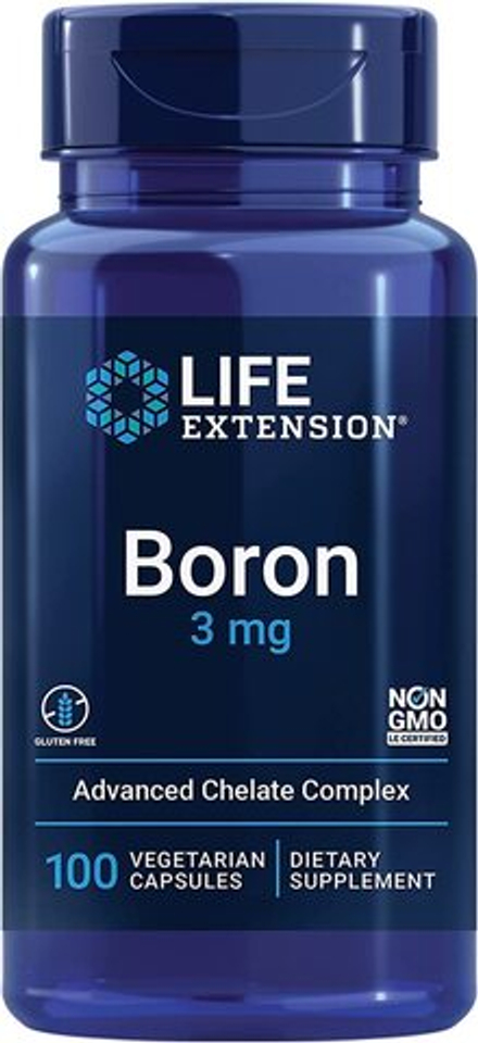 Life Extension, Бор, Boron, 100 вегетарианских капсул
