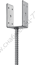 ЗУБР ОС-U 81 х 120 х 60 мм, U-образное основание столба (310286-080)