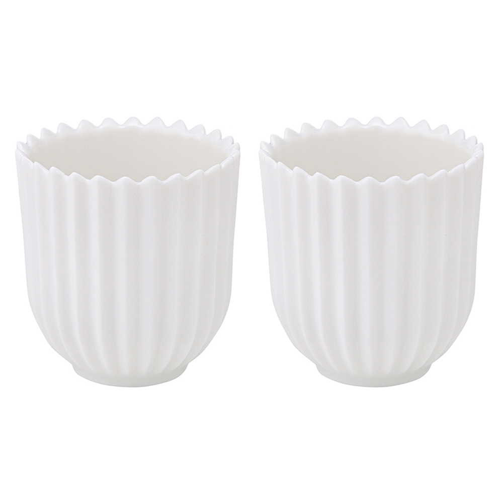 Набор из двух подставок для яиц белого цвета из коллекции edge, М