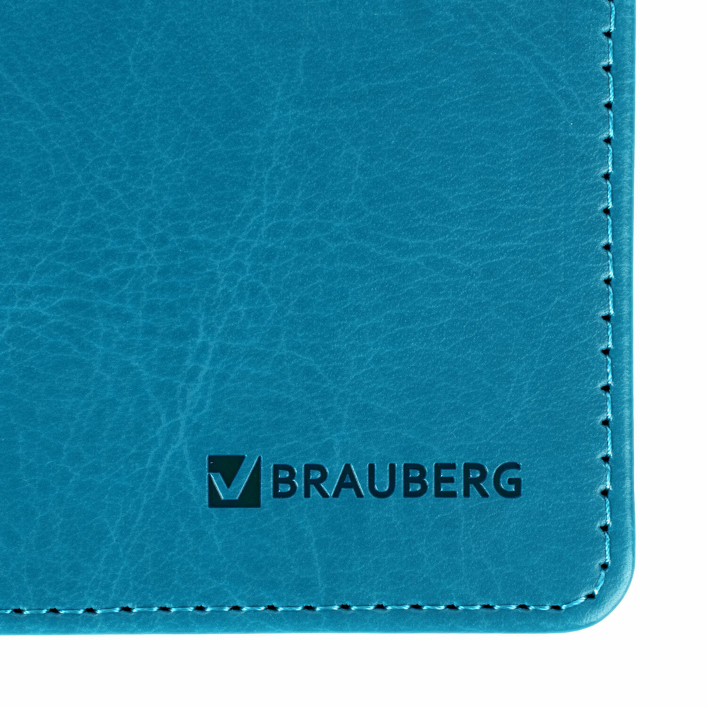 Планинг настольный недатированный (305x140 мм) BRAUBERG "Rainbow" кожзам 60 л. бирюзовый (2 штуки в упаковке)